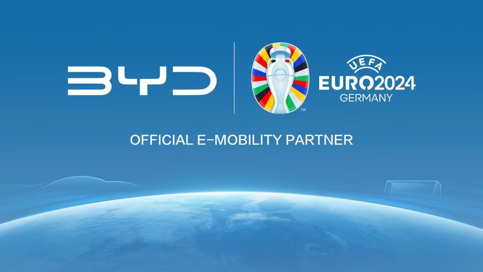 2024年欧洲杯期间所有球队和组委会使用的交通工具都将会是比亚迪的新能源车